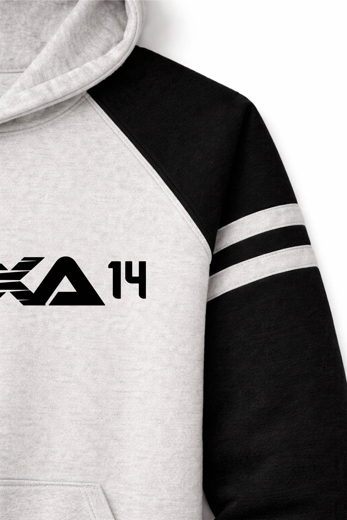XAPE Blockline Raglan Hoodie - Oatmeal Heather/Black