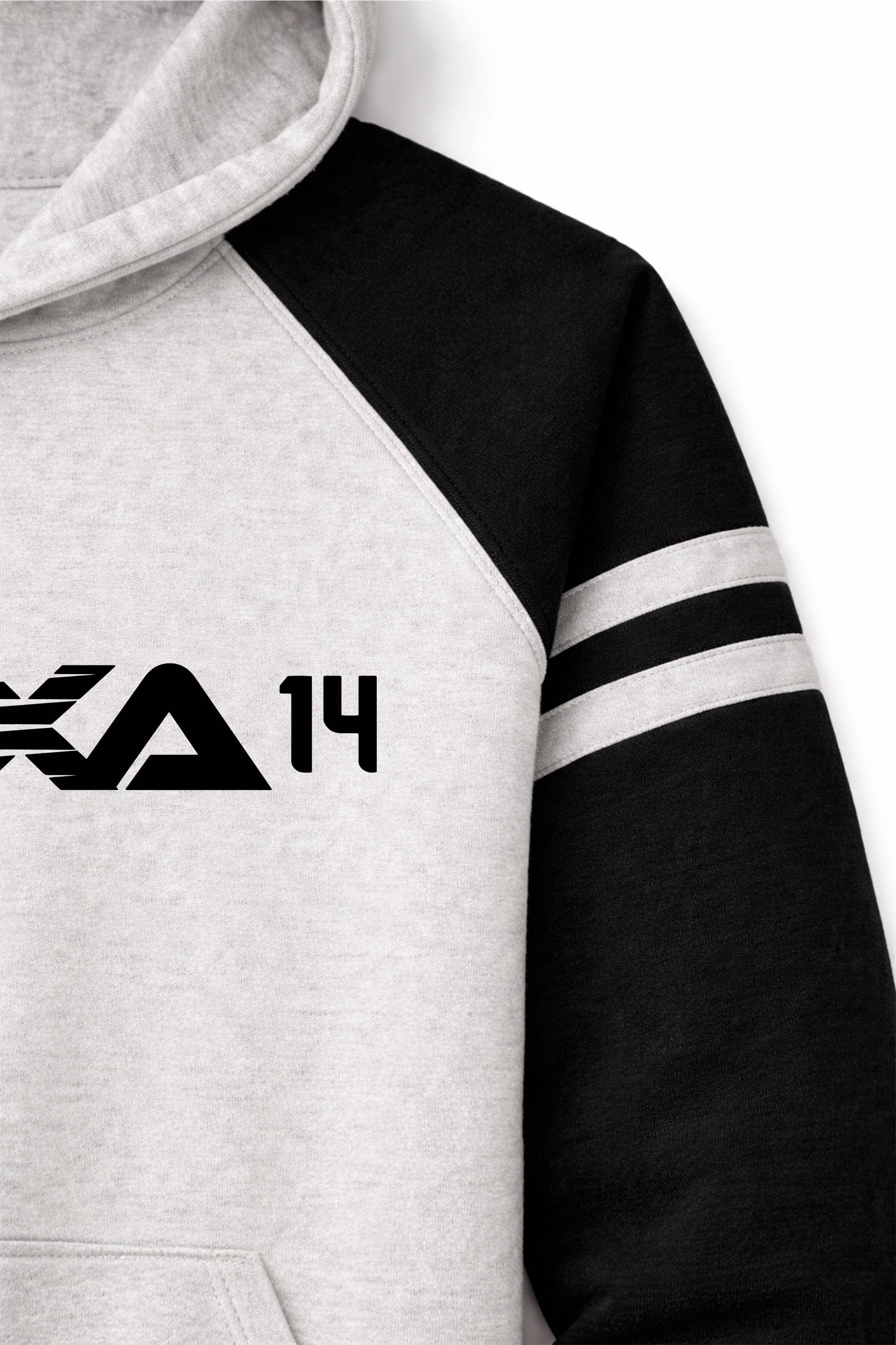 XAPE Blockline Raglan Hoodie - Oatmeal Heather/Black