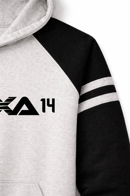 XAPE Blockline Raglan Hoodie - Oatmeal Heather/Black