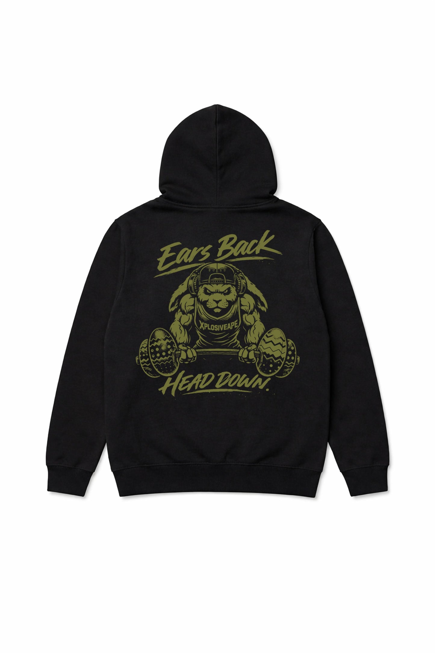 XAPE Head Down String Hoodie - Black