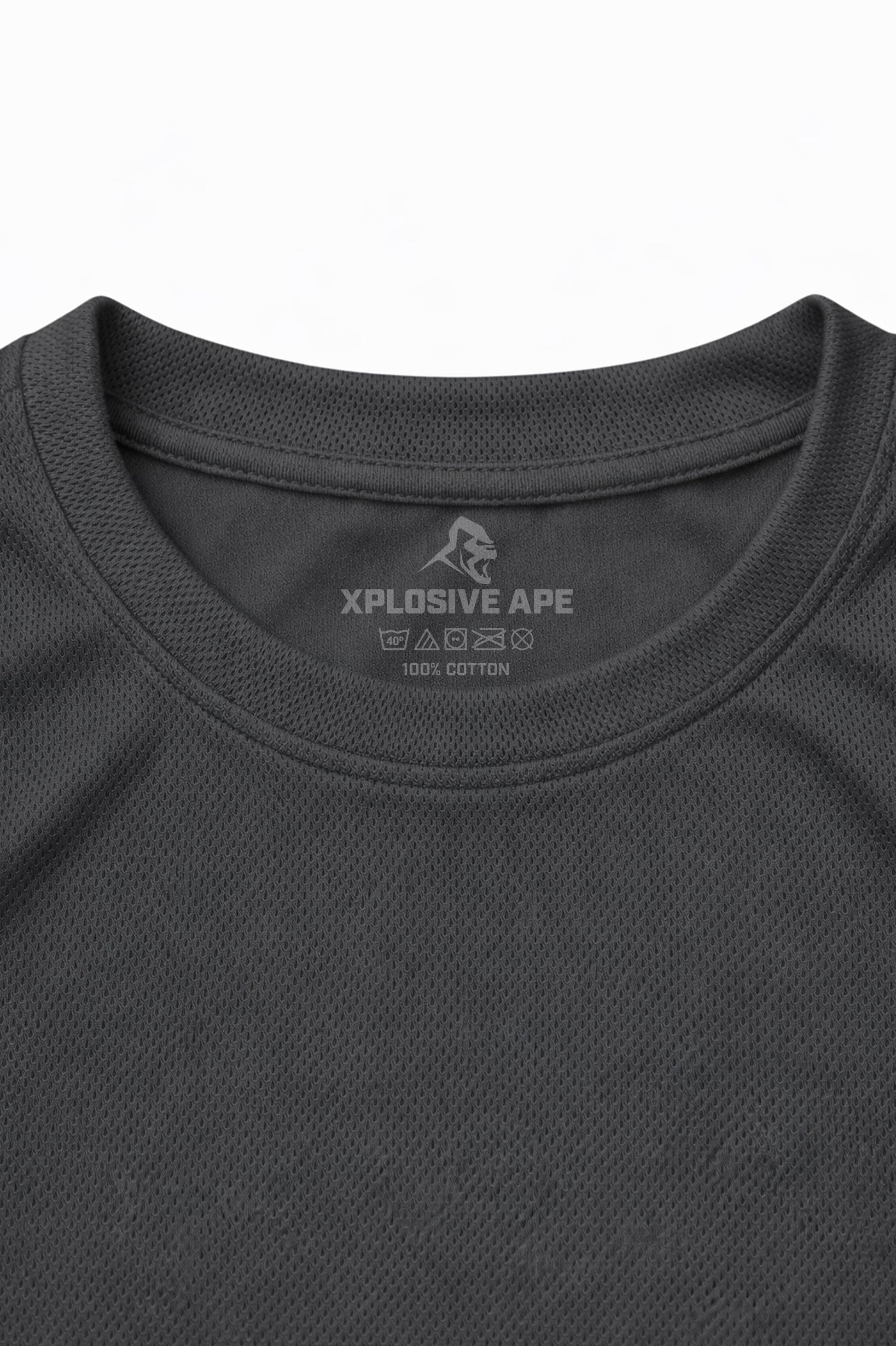 XAPE Classic Badge Logo X Tech Tee - Charcoal