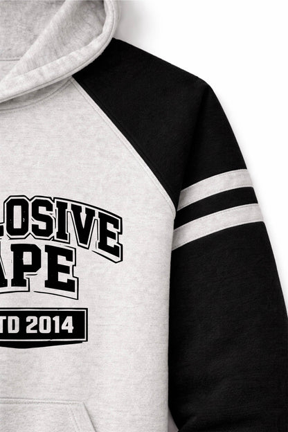 XAPE Classic Block Raglan Hoodie - Oatmeal Heather/Black