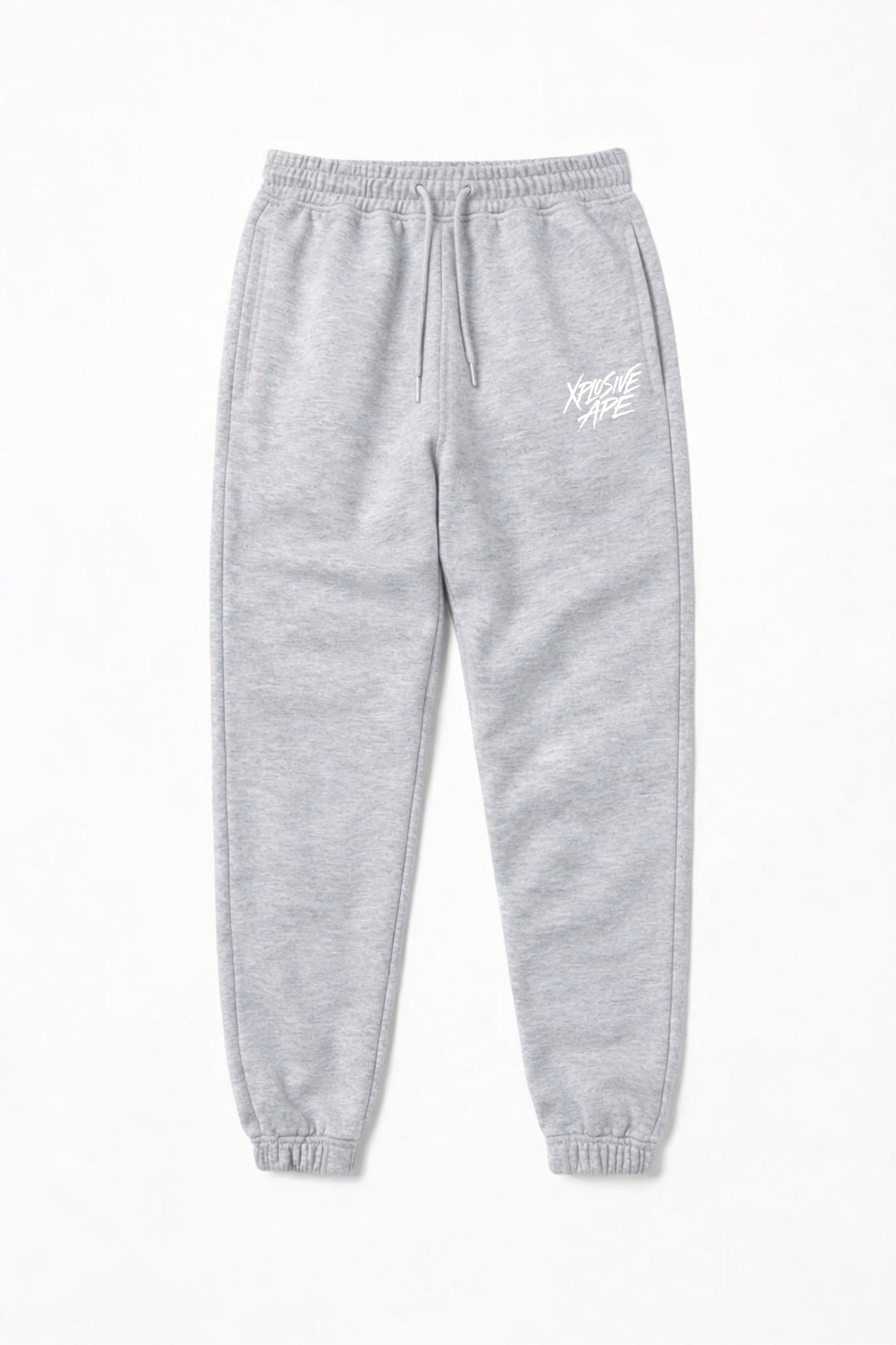 XAPE Classic Brush Script Joggers - Heather Grey