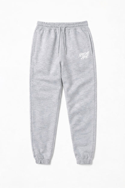 XAPE Classic Brush Script Joggers - Heather Grey