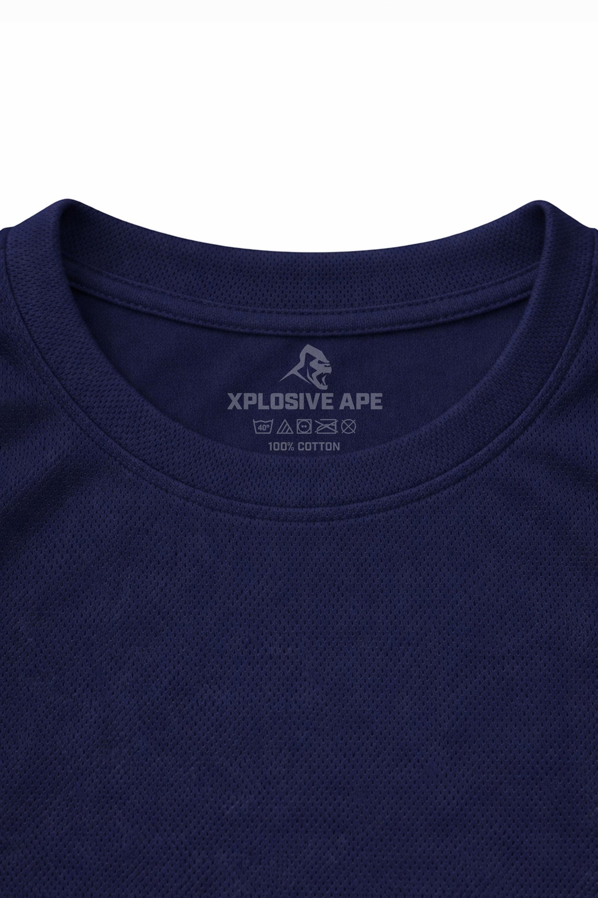 XAPE Classic Brush Script X Tech Tee - Navy