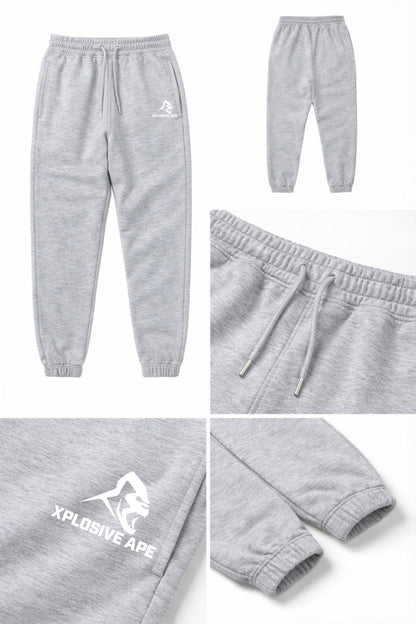 XAPE Classic Logo Joggers - Ash Grey