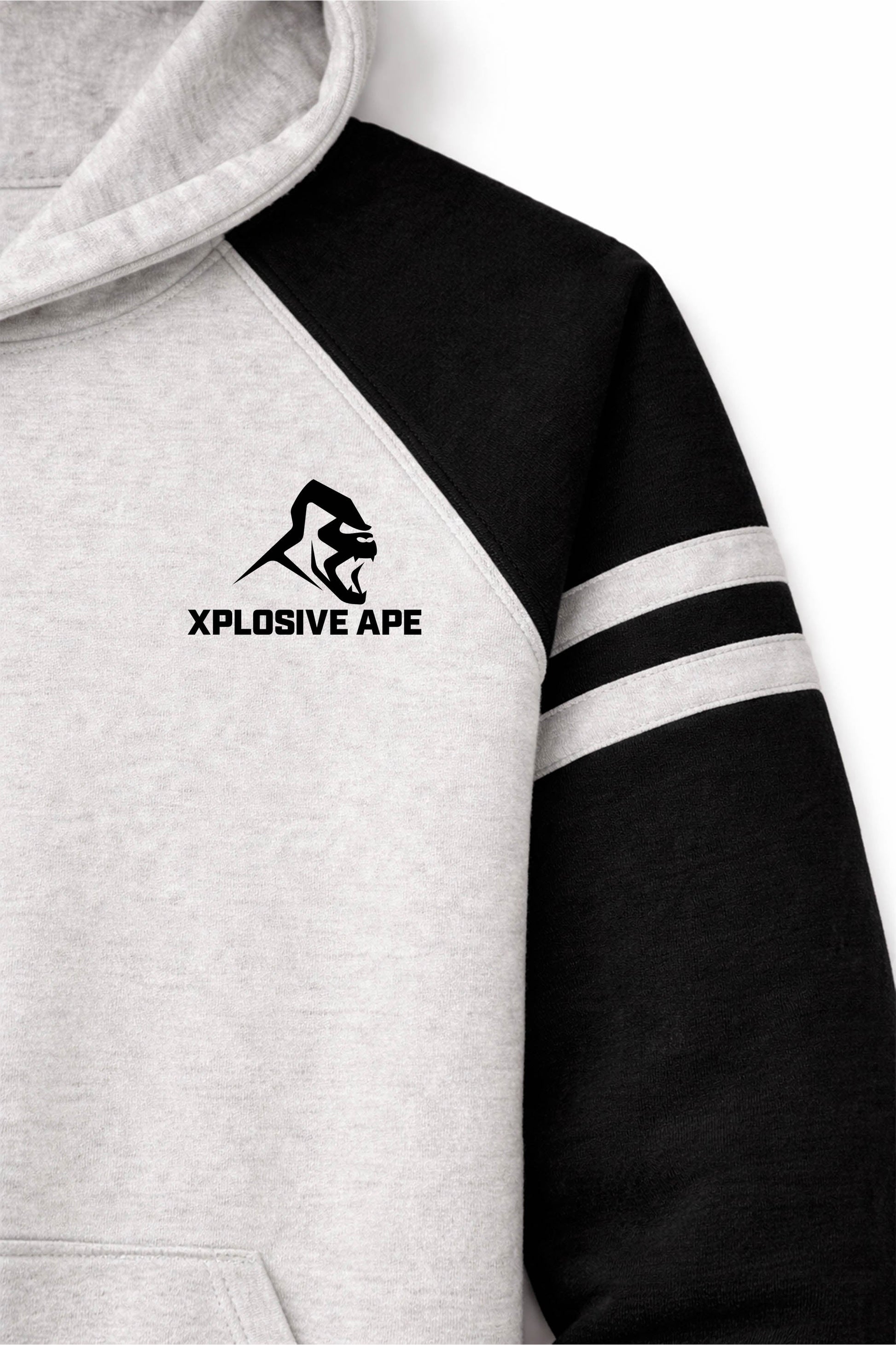 XAPE Classic Raglan Hoodie - Oatmeal Heather/Black
