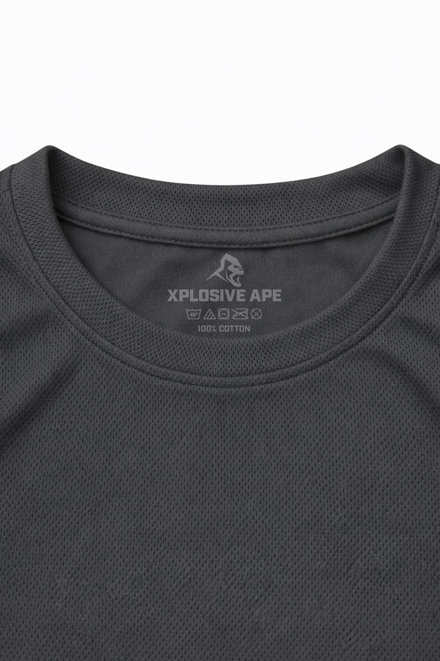 XAPE Classic Stencil Logo X Tech Tee - Charcoal