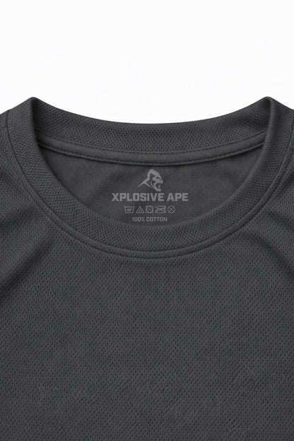 XAPE Classic Stencil Logo X Tech Tee - Charcoal