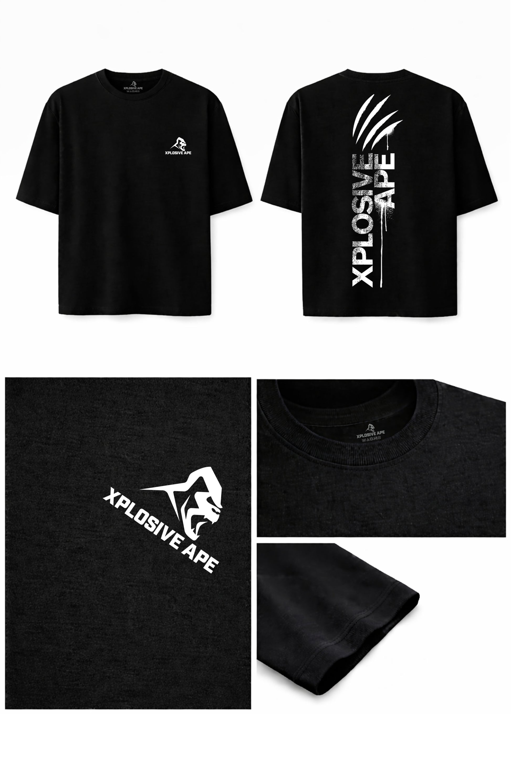 XAPE Claw V2 Oversized Tee - Black
