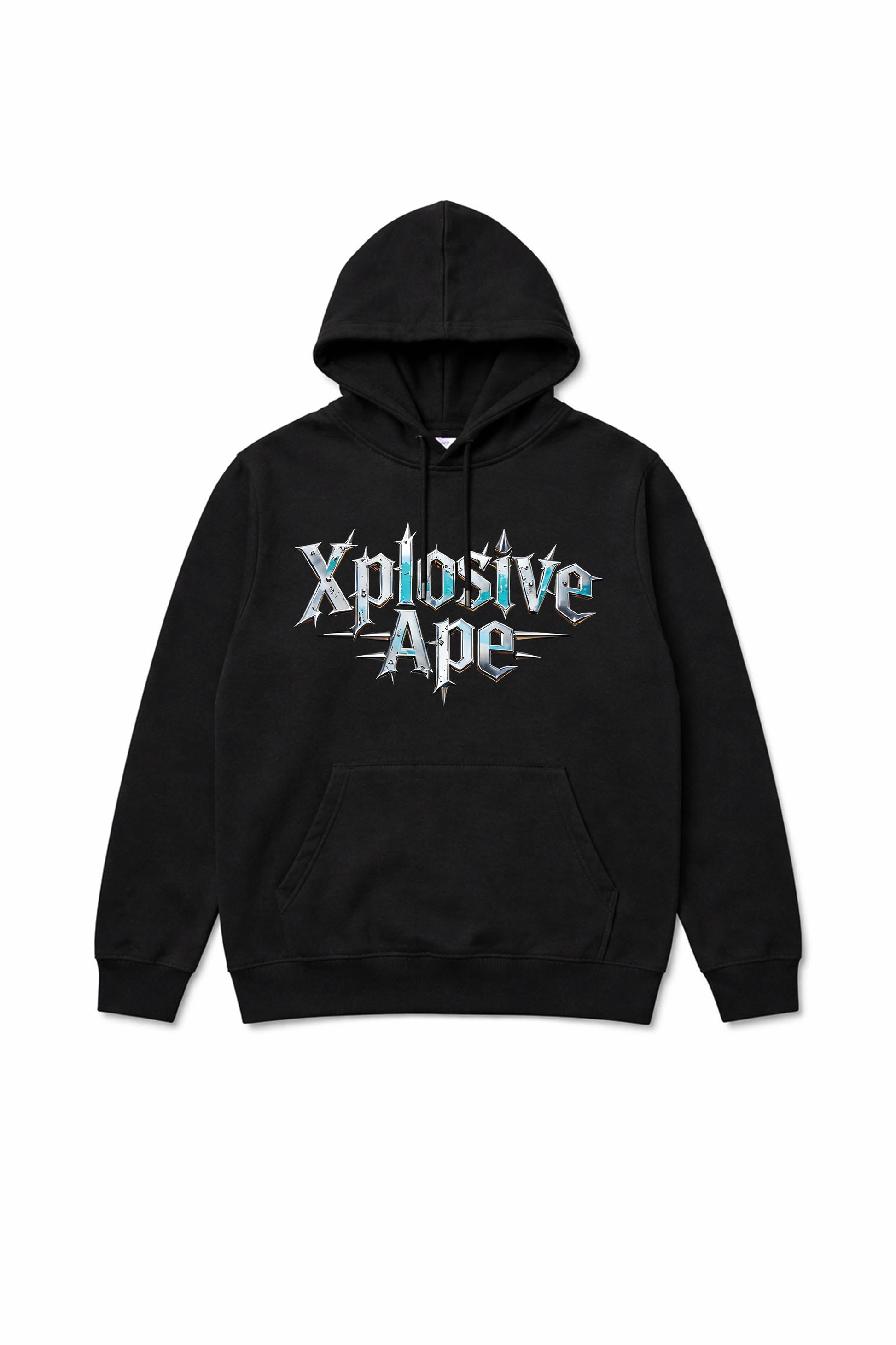 XAPE Cold Steel Script String Hoodie - Black