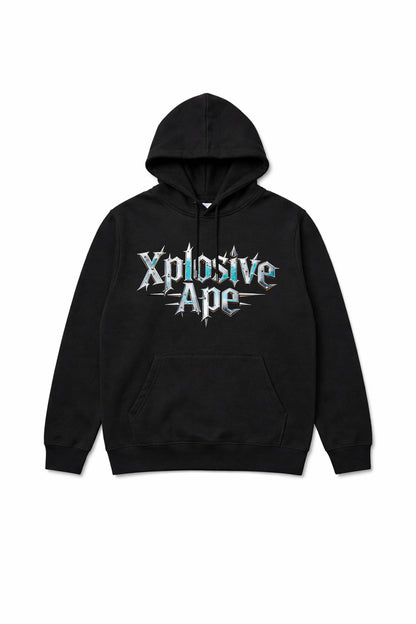 XAPE Cold Steel Script String Hoodie - Black