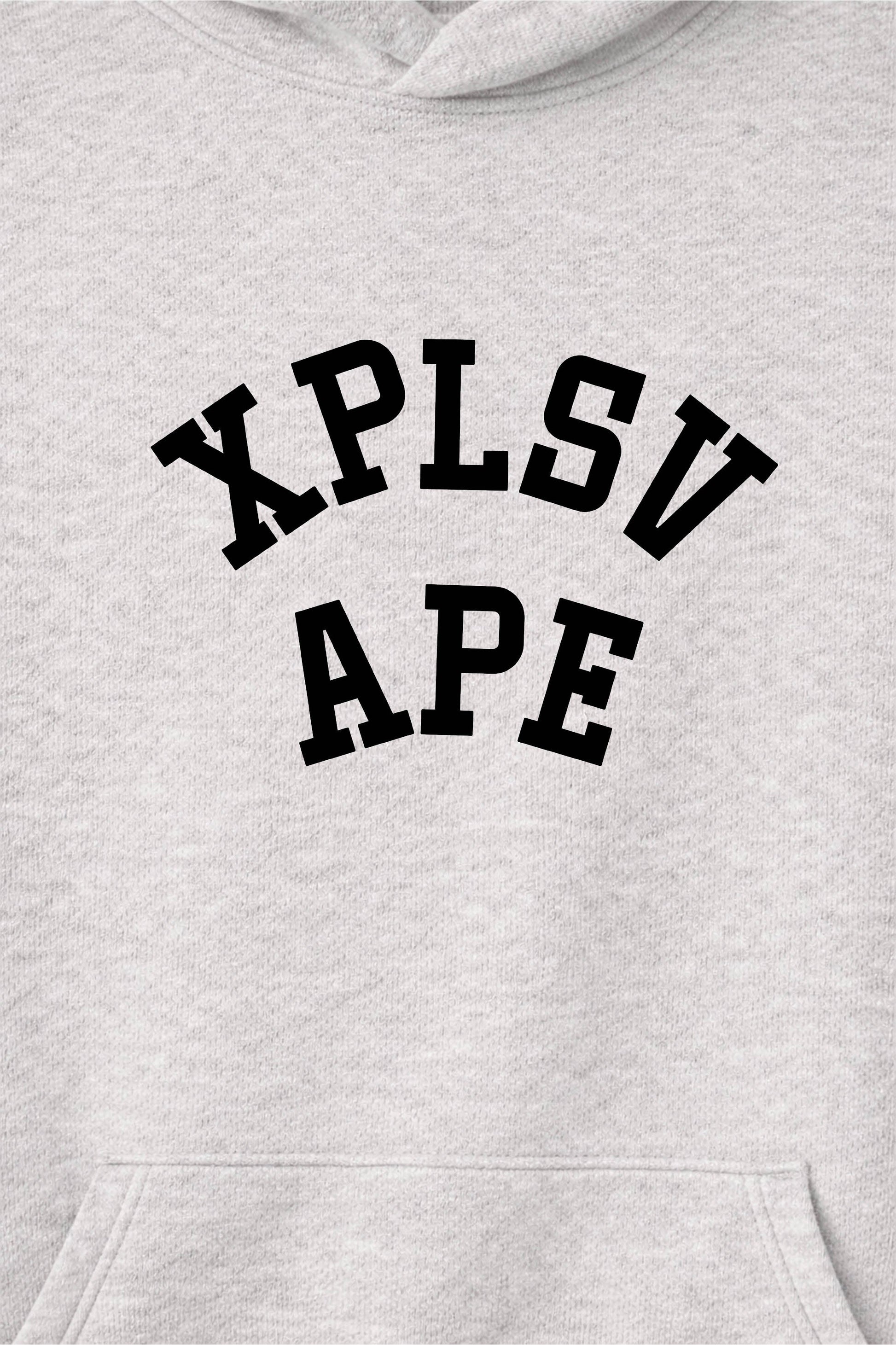 XAPE Collegiate Raglan Hoodie - Oatmeal Heather/Black