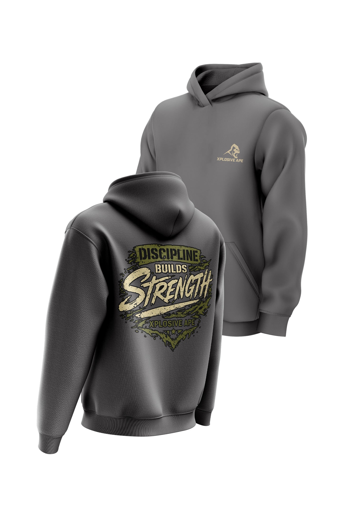 XAPE Discipline Hoodie - Charcoal