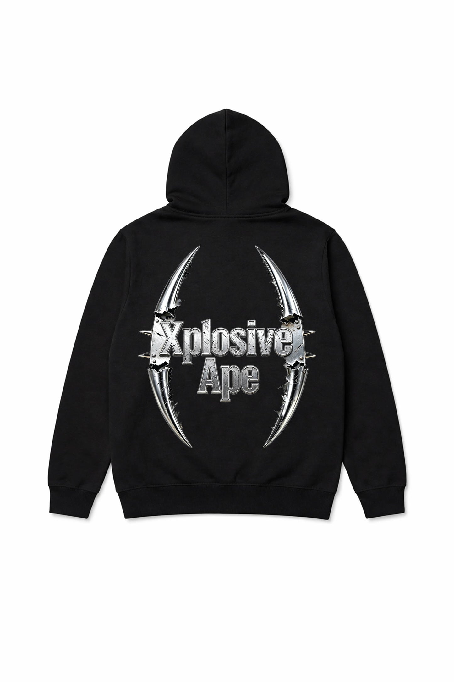 XAPE Double Fang String Hoodie - Black