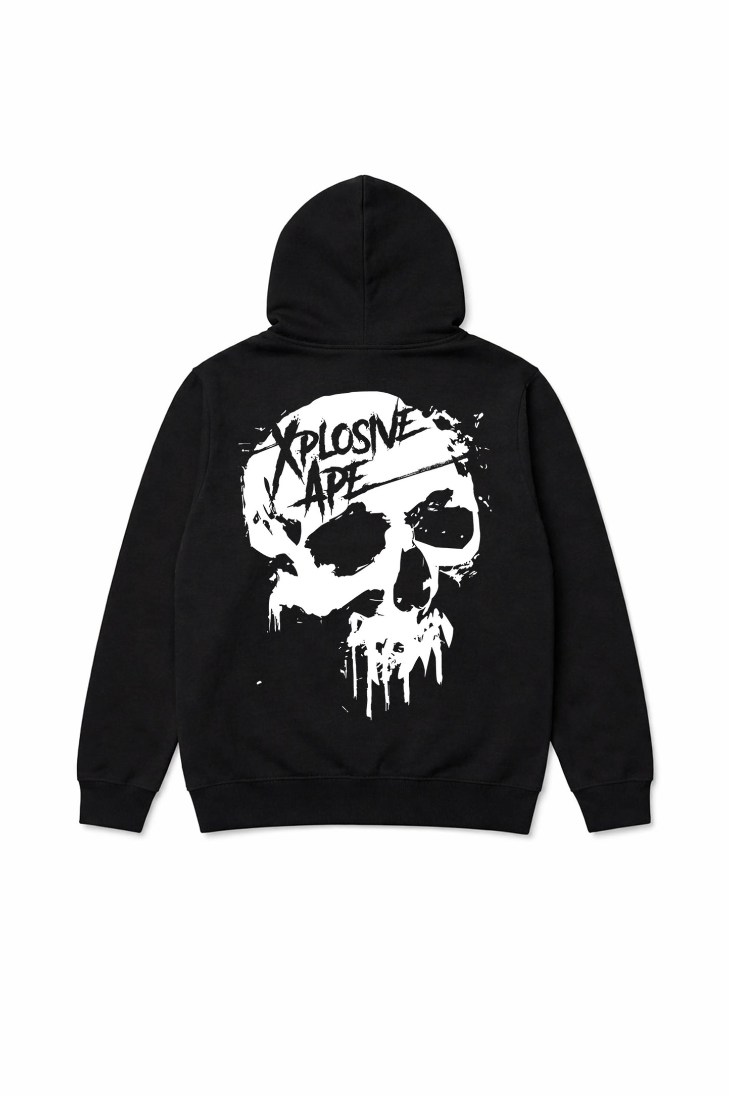 XAPE Dripping Skull Hoodie - Black