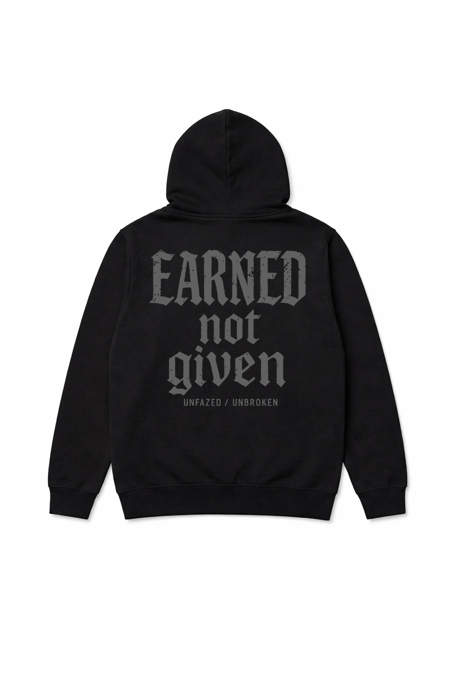 XAPE Earned Not Given String Hoodie - Black