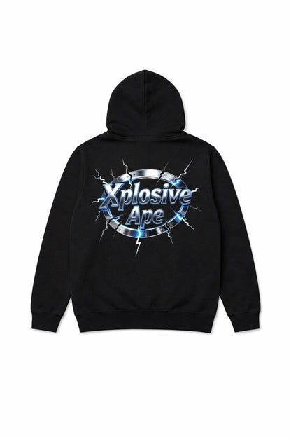 XAPE Electro Seal String Hoodie - Black