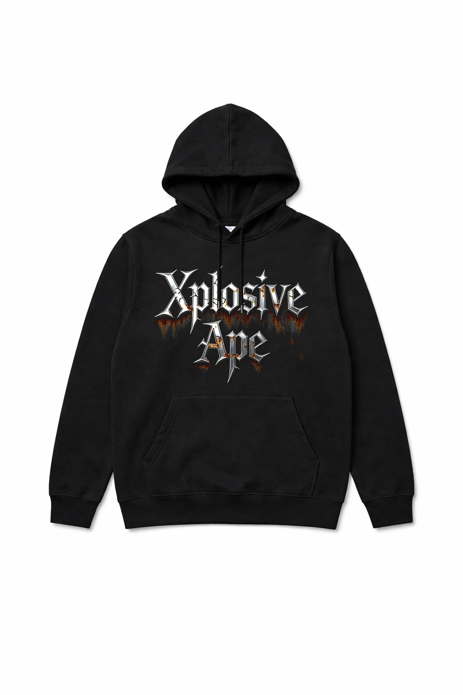 XAPE Forged in Fire String Hoodie - Black