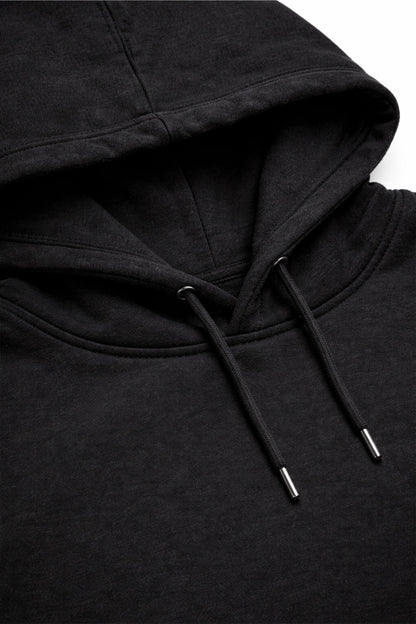 XAPE Hatched String Hoodie - Black