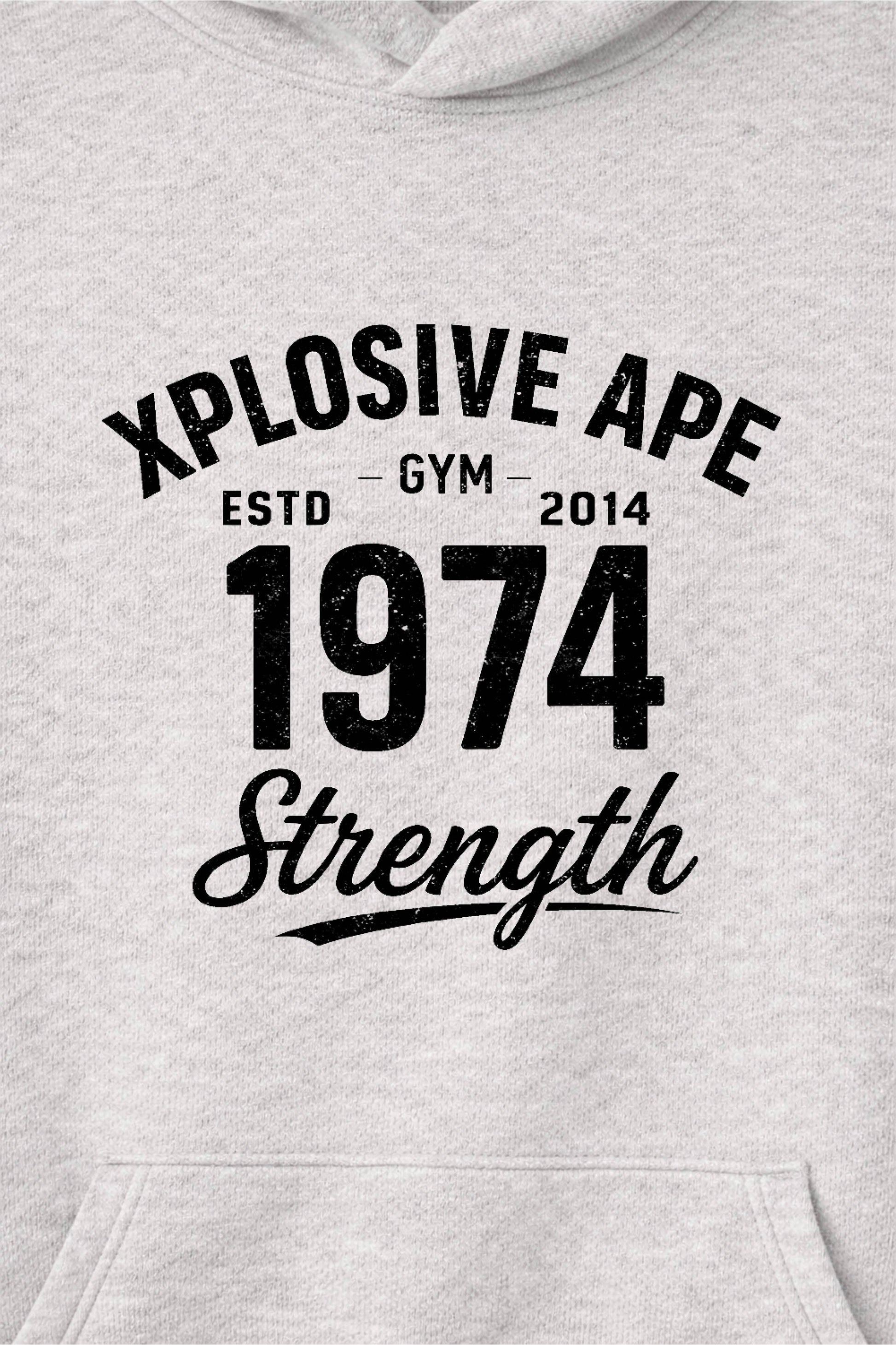 XAPE Heritage Script Raglan Hoodie - Oatmeal Heather/Black