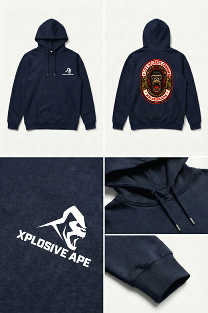 XAPE Heritage String Hoodie - Navy