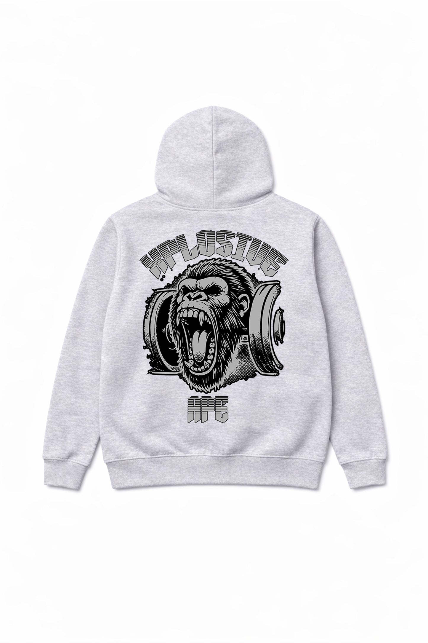 XAPE Old School Hoodie - Heather Grey