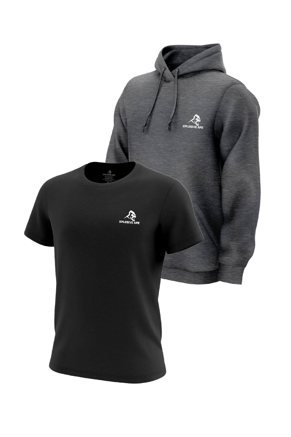 XAPE Prime Hoodie & Prime Tech Tee Combo - Dark Heather/Black