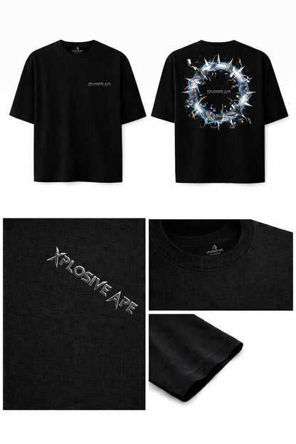 XAPE Shock Halo Oversized Tee - Black