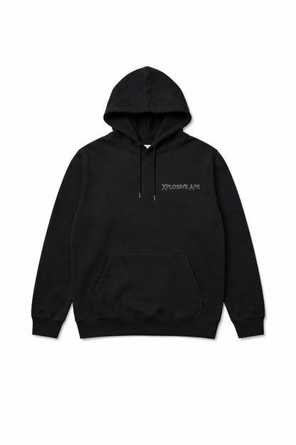 XAPE Shrapnel Burst String Hoodie - Black