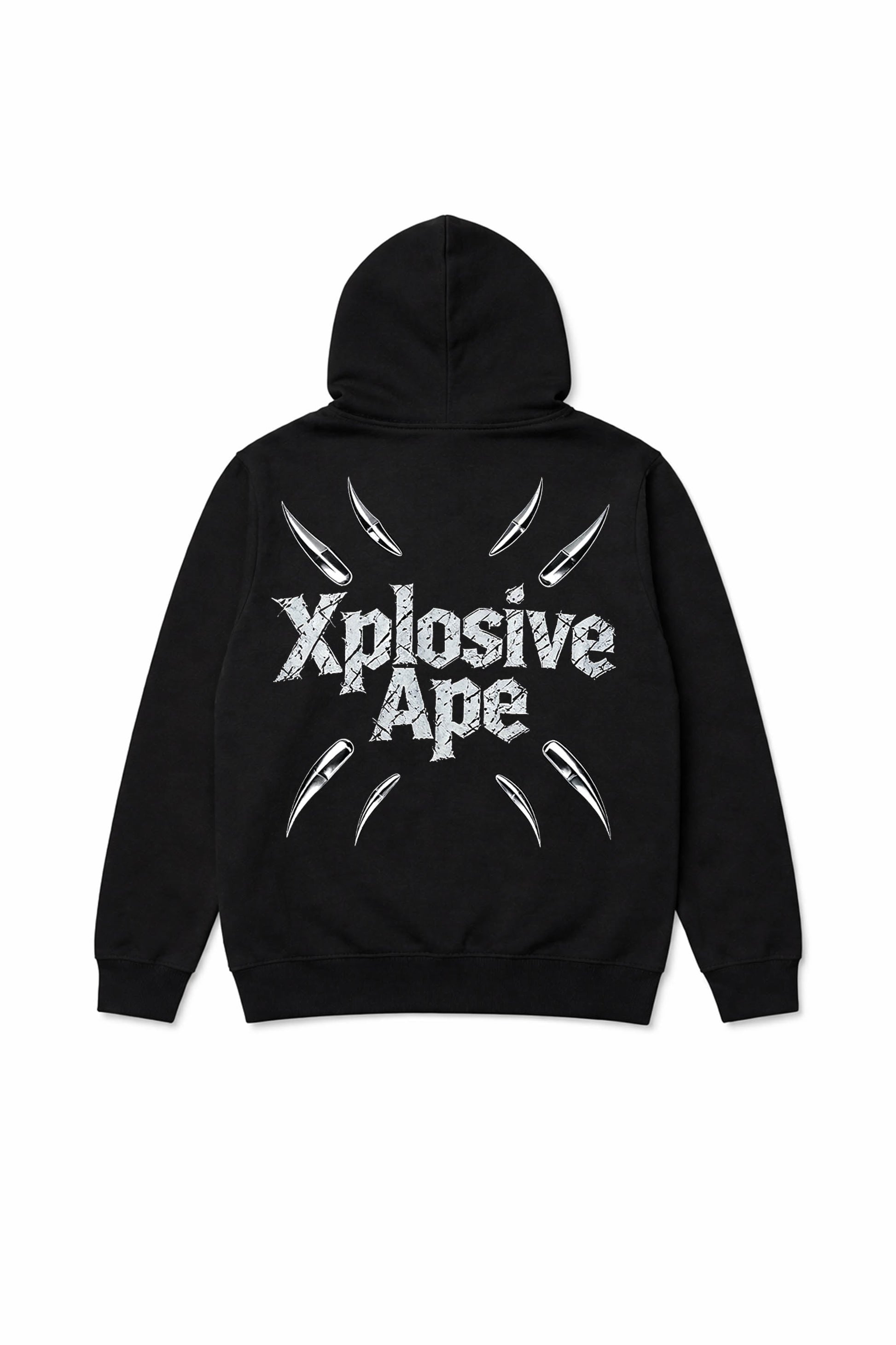 XAPE Shrapnel Burst String Hoodie - Black