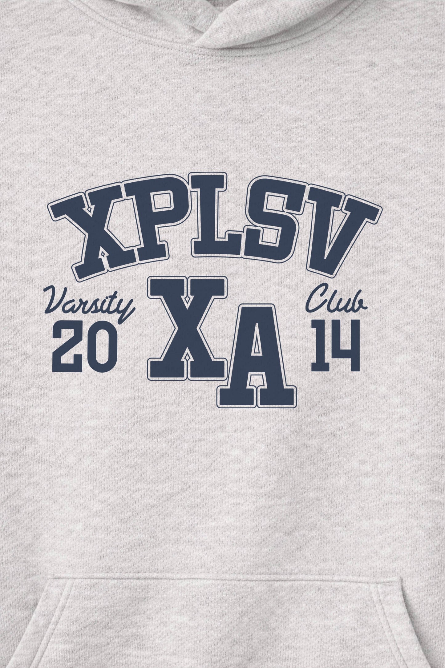 XAPE Speed Camp Raglan Hoodie - Oatmeal Heather/Indigo