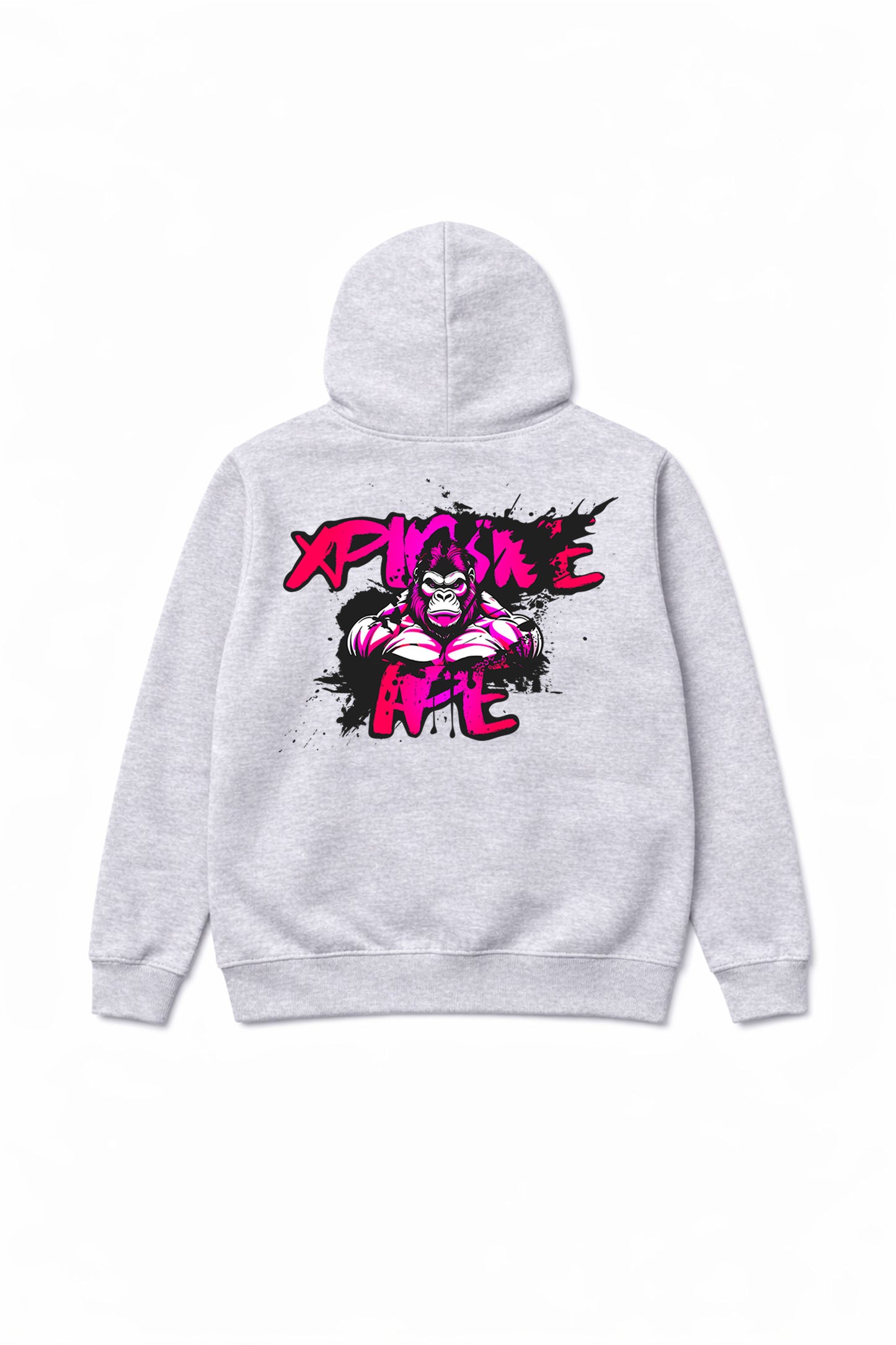 XAPE Splatter Graffiti V3 Hoodie - Heather Grey