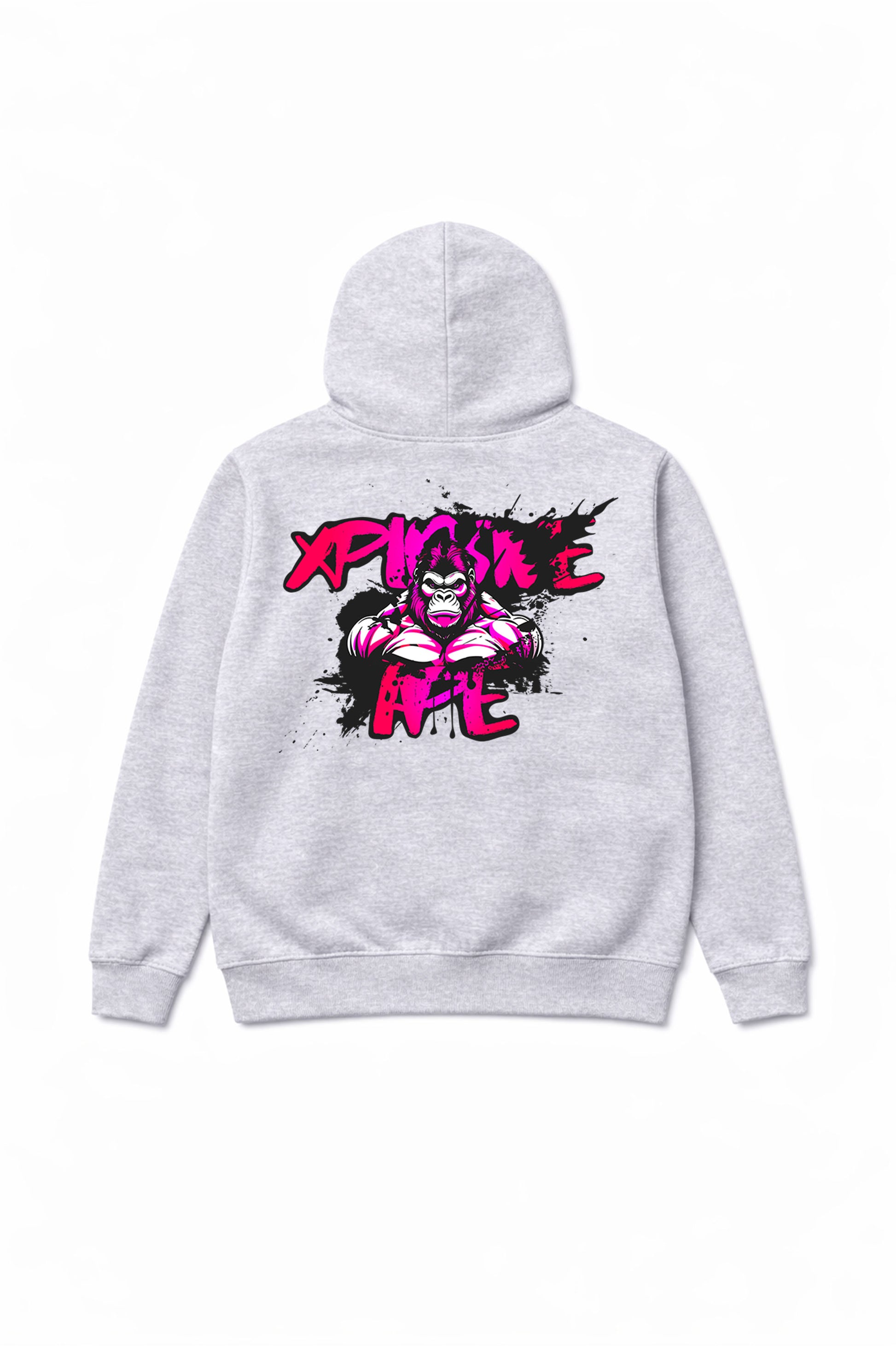 XAPE Splatter Graffiti V3 Hoodie - Heather Grey