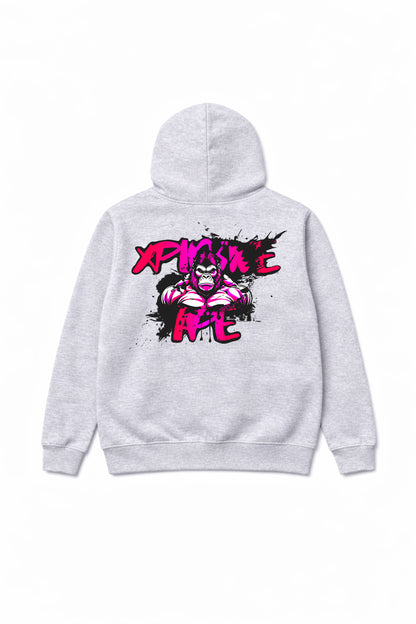 XAPE Splatter Graffiti V3 Hoodie - Heather Grey