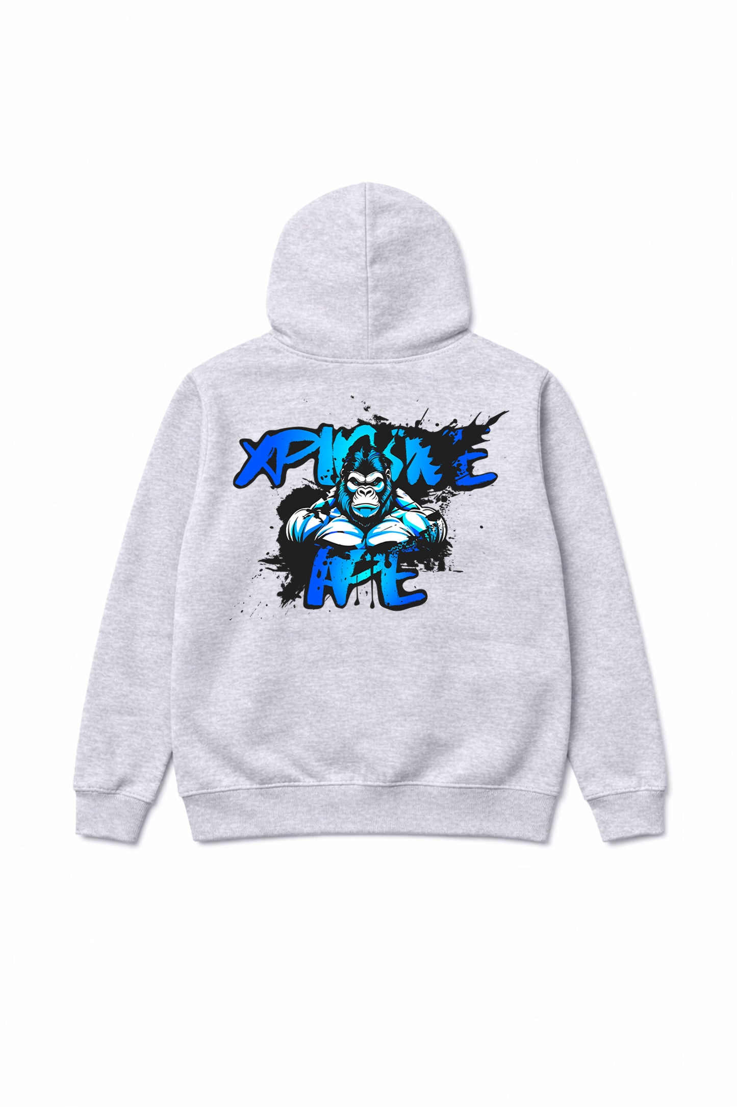 XAPE Splatter Graffiti V4 Hoodie - Heather Grey