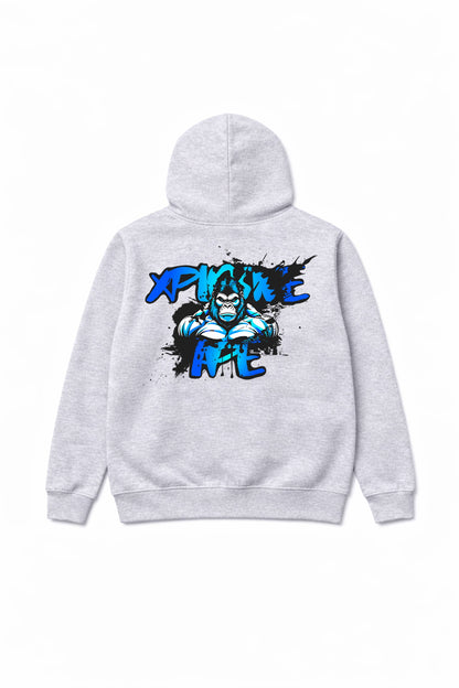 XAPE Splatter Graffiti V4 Hoodie - Heather Grey