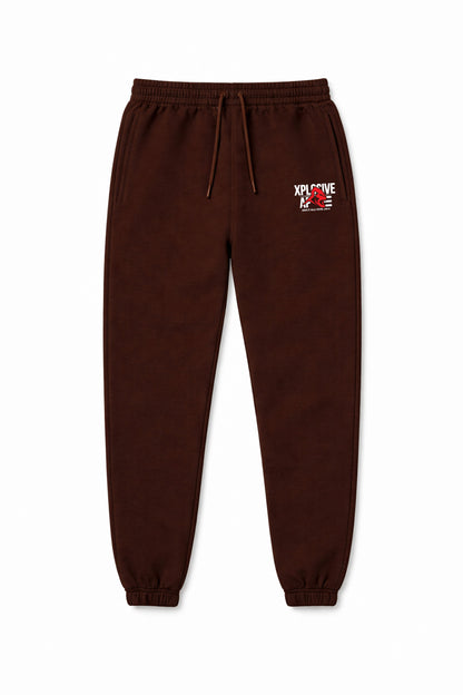 XAPE Stacked Logo Joggers - Chocolate