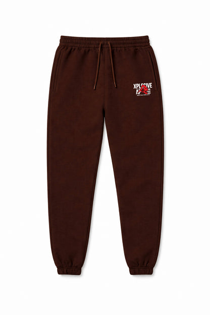 XAPE Stacked Logo Joggers - Chocolate