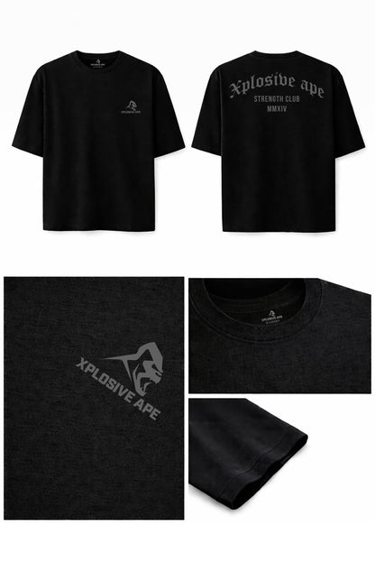 XAPE Strength Club MMXIV Oversized Tee - Black