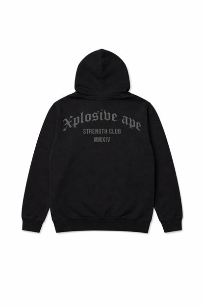 XAPE Strength Club MMXIV String Hoodie - Black