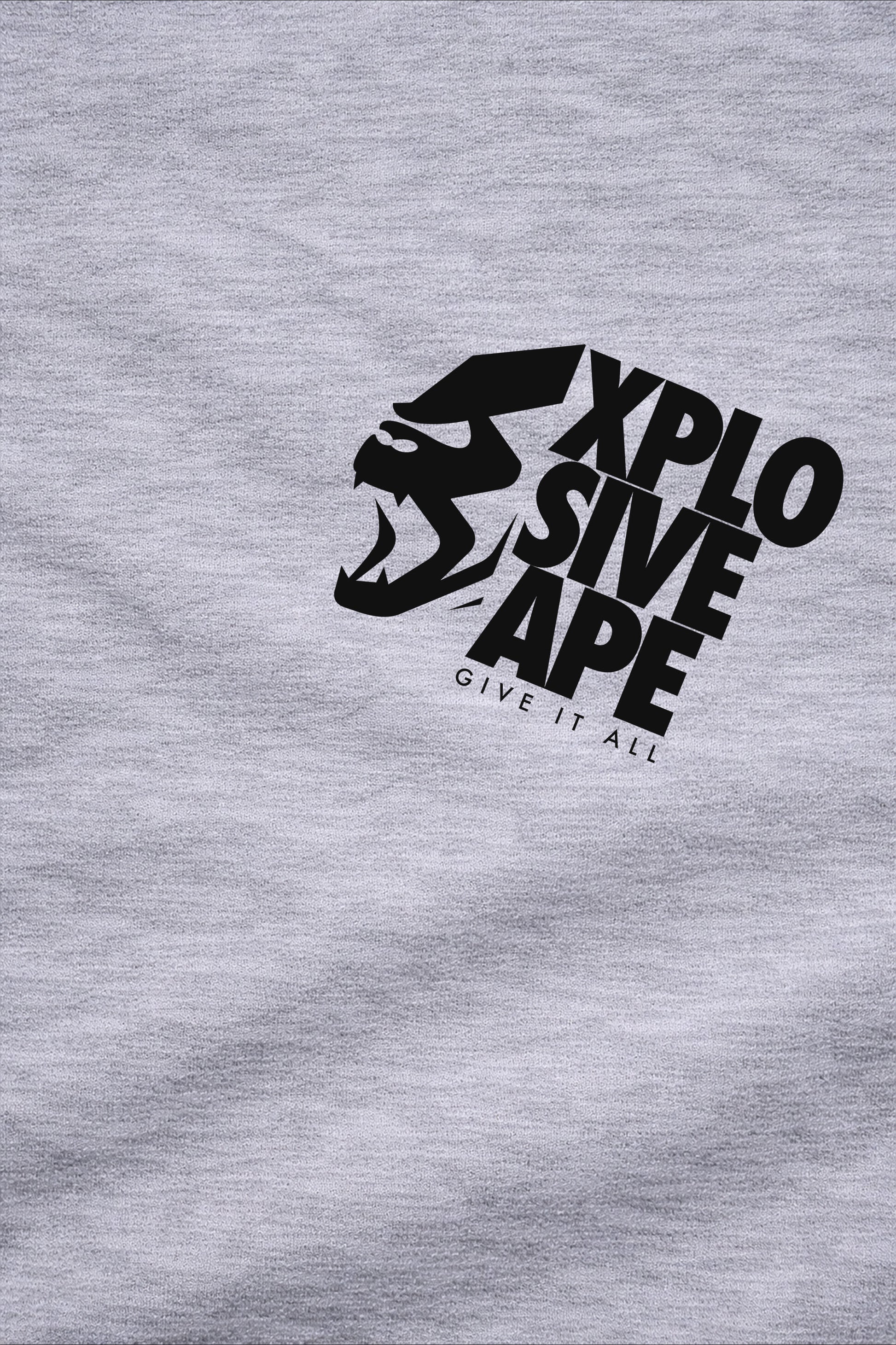 XAPE Ultimate Ape V2 String Hoodie - Heather Grey