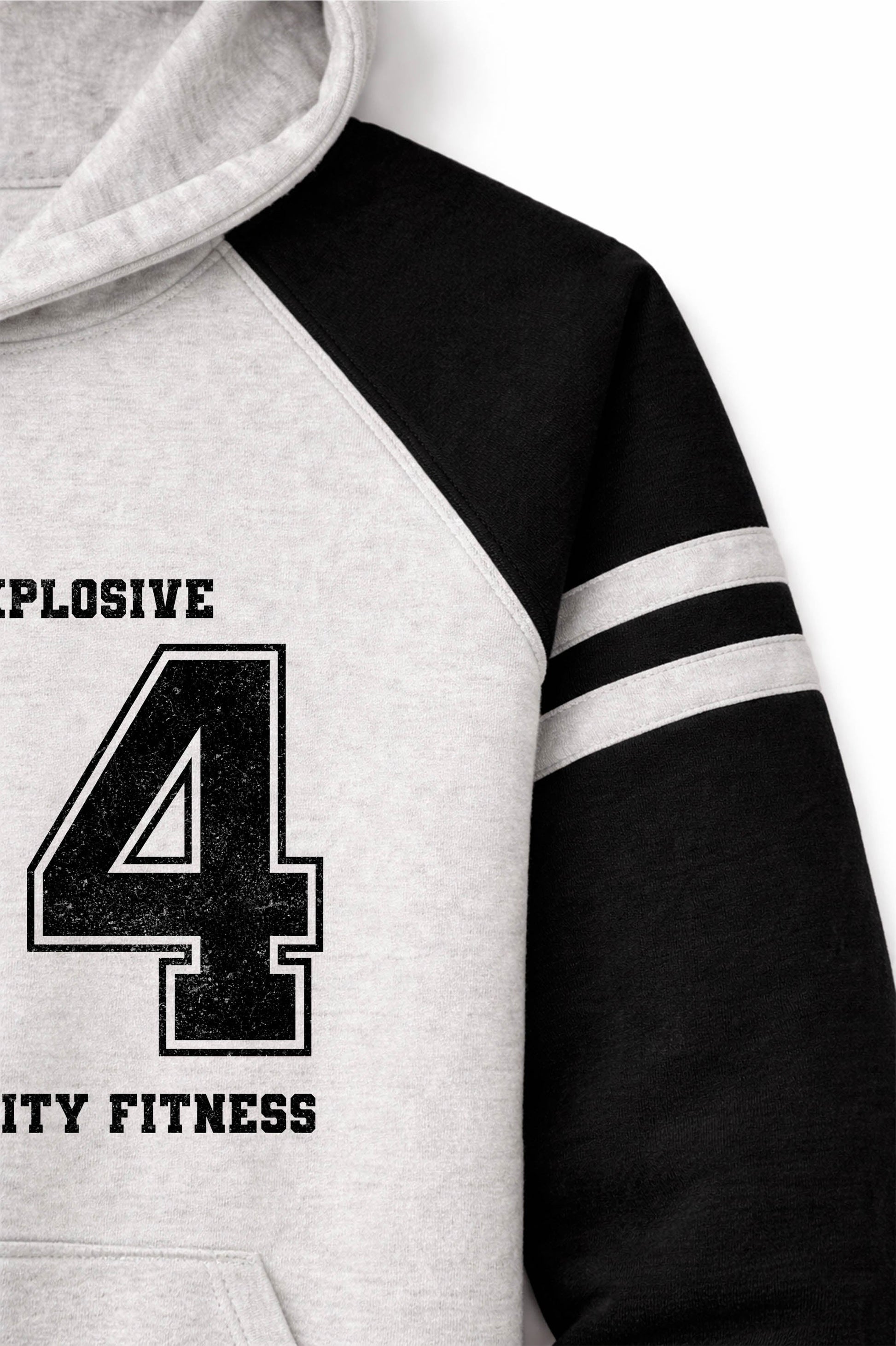 XAPE Unit Crew Raglan Hoodie - Oatmeal Heather/Black
