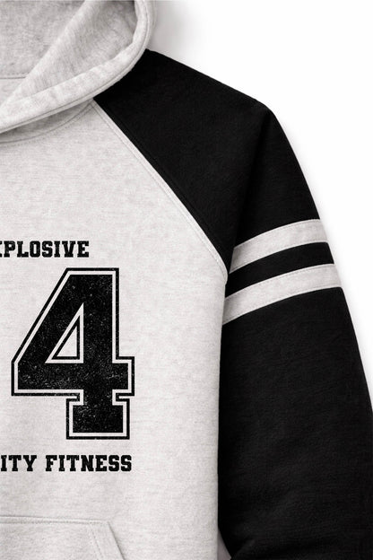 XAPE Unit Crew Raglan Hoodie - Oatmeal Heather/Black