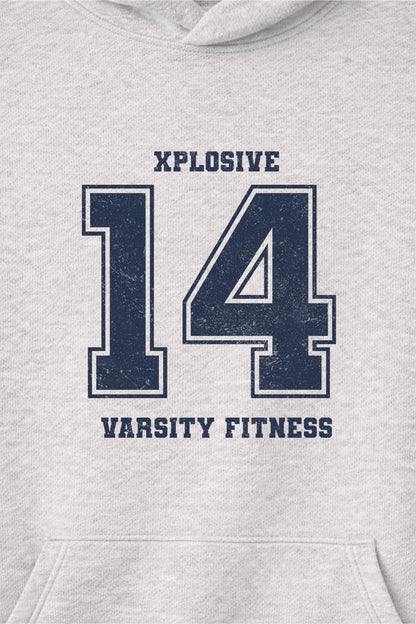XAPE Unit Crew Raglan Hoodie - Oatmeal Heather/Indigo