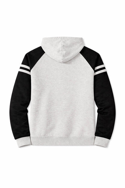 XAPE Varsity Fitness Raglan Hoodie - Oatmeal Heather/Black