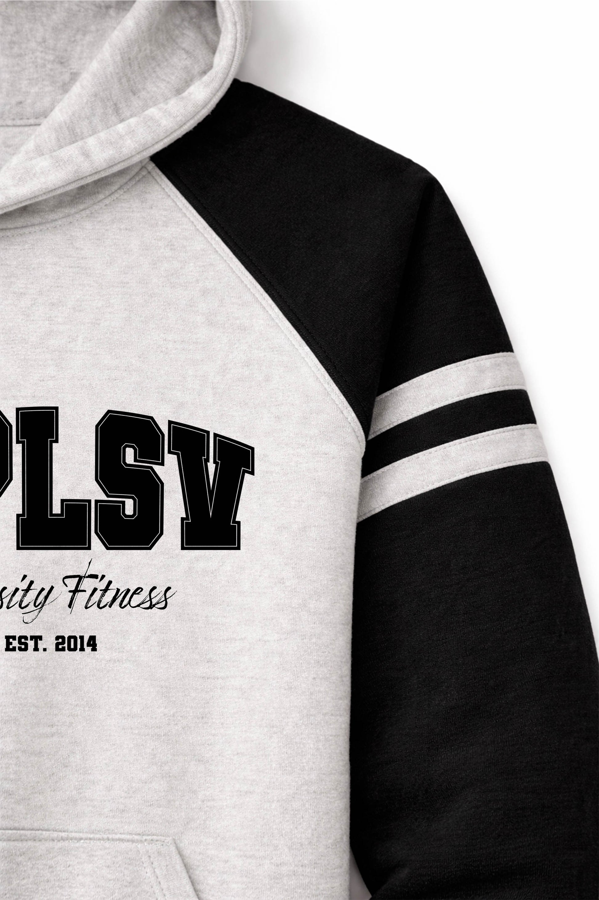 XAPE Varsity Fitness Raglan Hoodie - Oatmeal Heather/Black