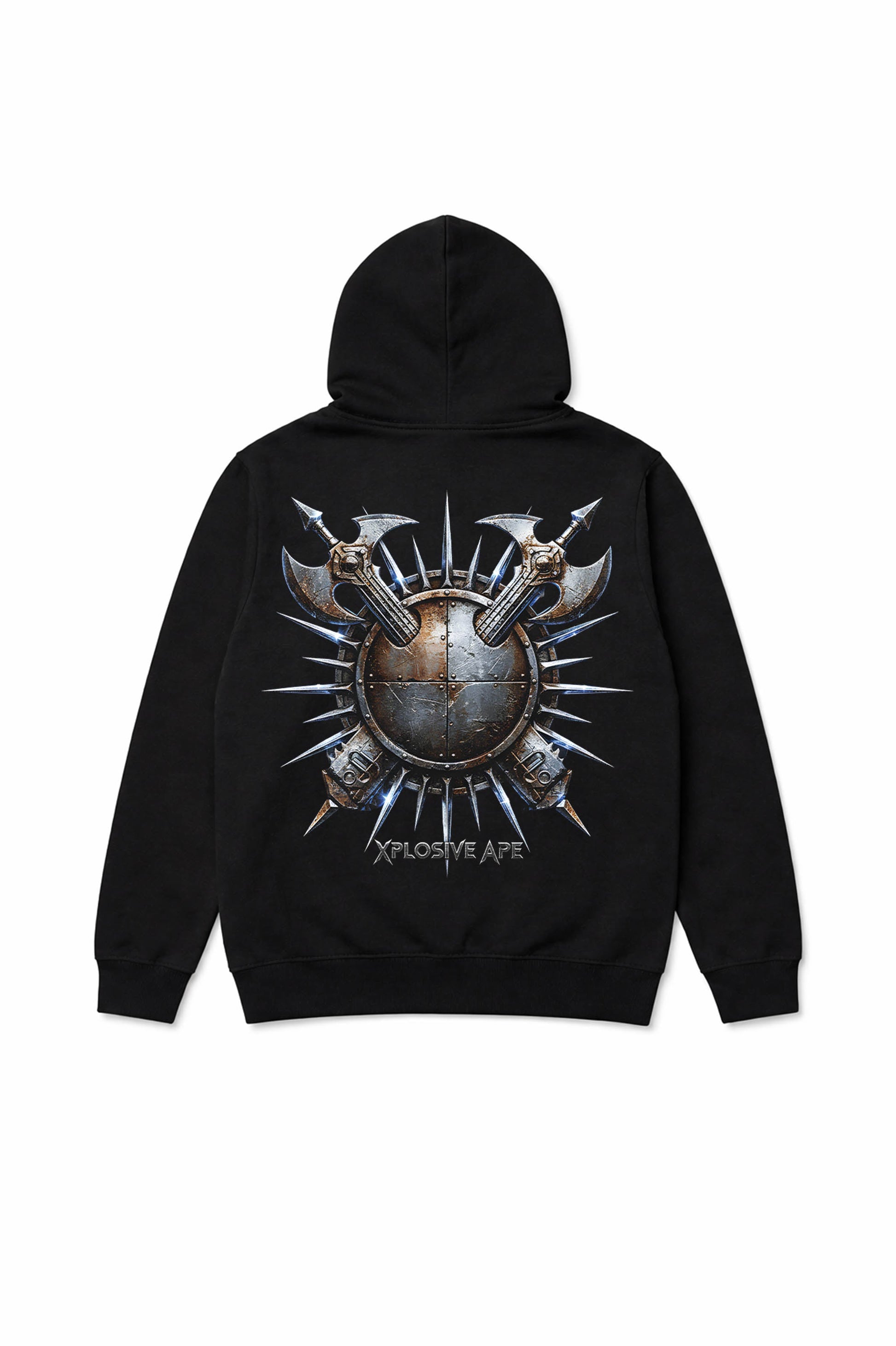 XAPE Warlord Crest String Hoodie - Black