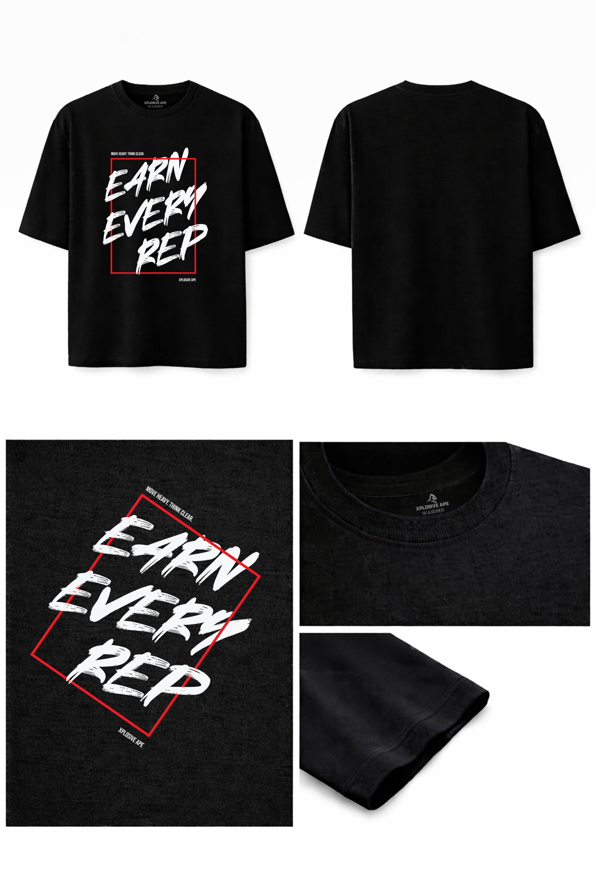 XAPE Weight Warp Oversized Tee - Black