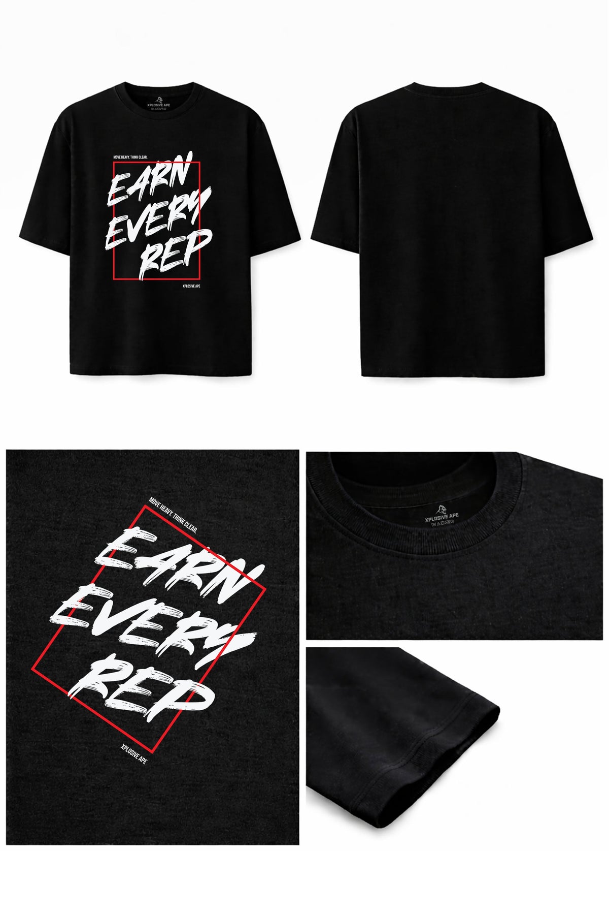 XAPE Weight Warp Oversized Tee - Black
